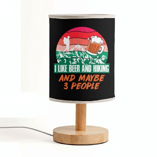 I like Beer and Hiking Mountain lover Wanderlust Fabric Lamps