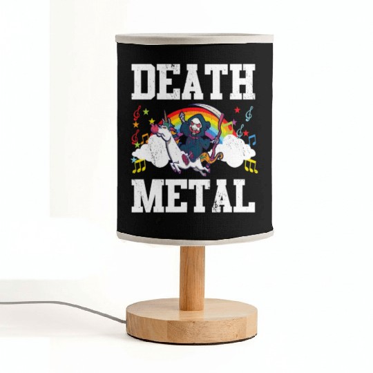 Death Metal Grim Reaper Riding A Unicorn Trick Fabric Lamps