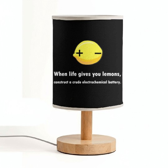 Electrochemical Battery Lemon Chemist Teacher Fabric Lamps