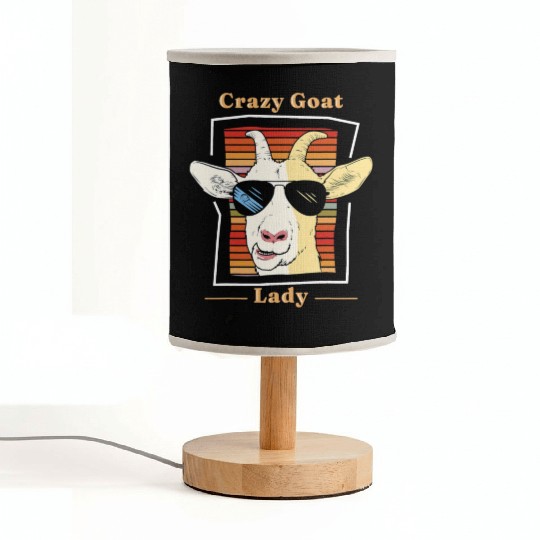 Crazy Goat Lady Goat Lover Fabric Lamps