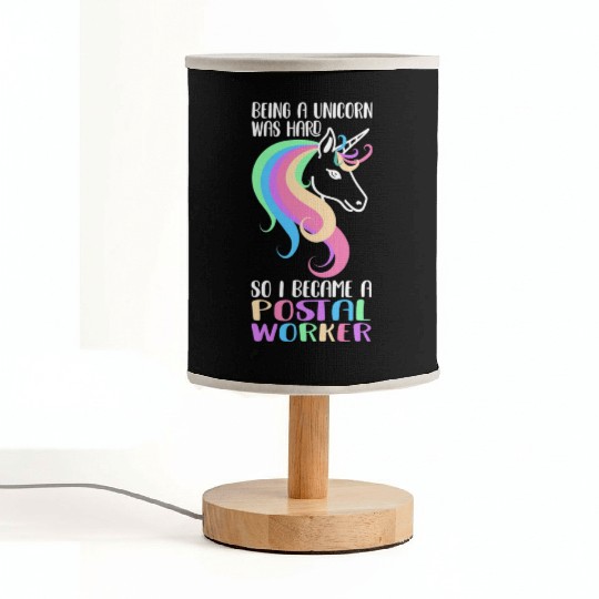 Postal Worker Unicorn Mailman Mail Post Office Fabric Lamps
