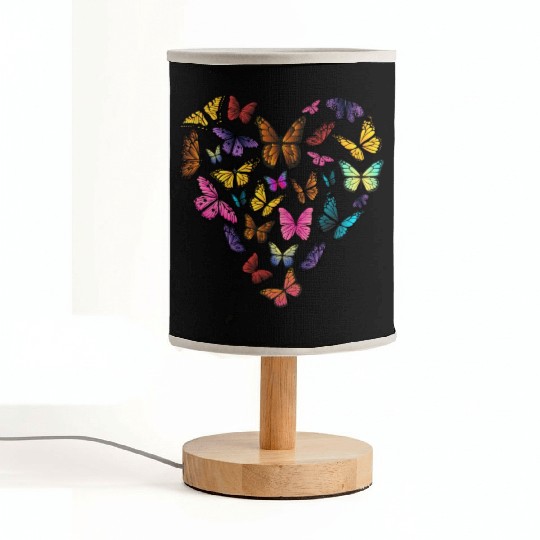 Butterfly Heart Valentine s Day Biology Teacher Fabric Lamps