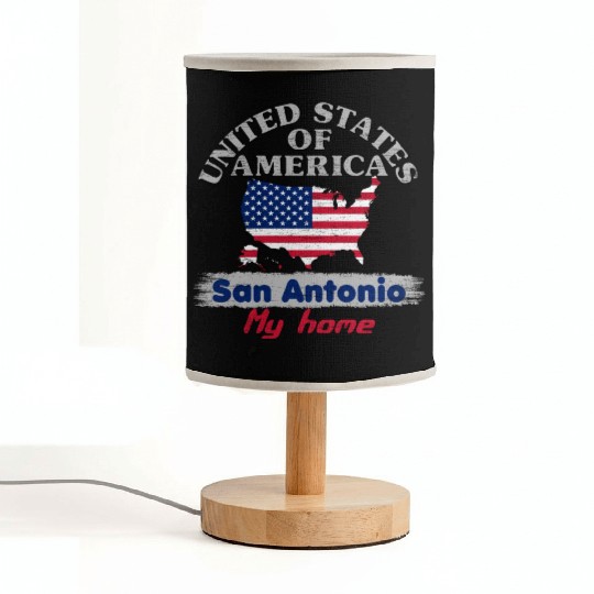 United States of America - San Antonio my home Fabric Lamps