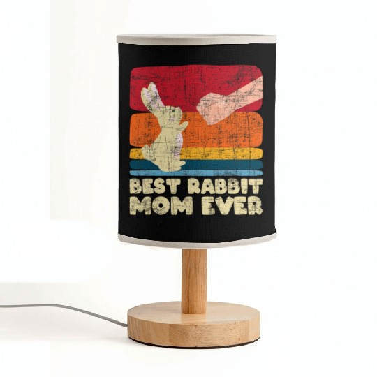 Best Rabbit Mom Ever Bunny Farmer Zookeeper Fabric Lamps