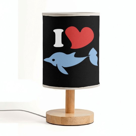 I love dolphins 1 Fabric Lamps