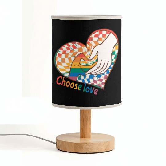 Choose Love Heart Fabric Lamps