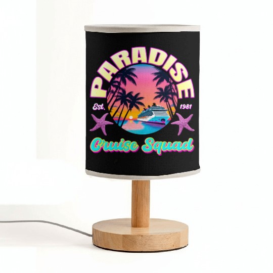 Paradise Cruise Squad: 80's Miami Cruise Ship Fabric Lamps
