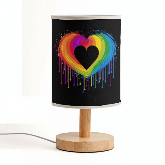 United Love: LGBT Rainbow Heart, Supporting All Fabric Lamps