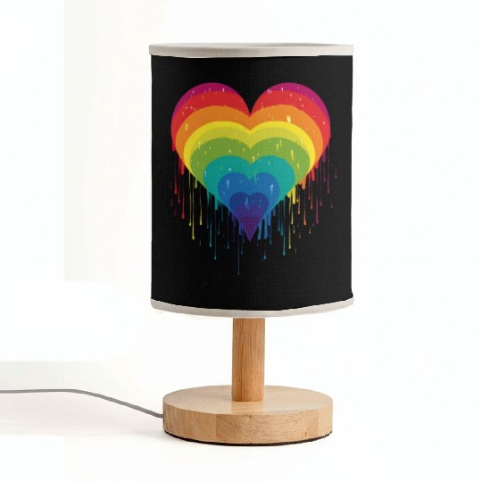 Queer & Loving It: LGBT Rainbow Heart, Supporting Fabric Lamps
