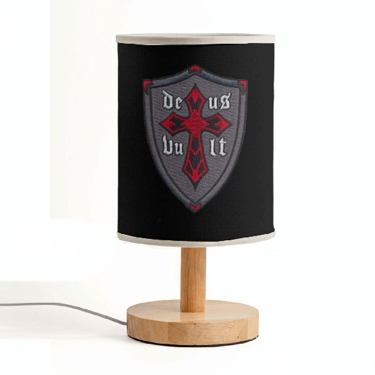 Deus Vult Cross on Shield Fabric Lamps
