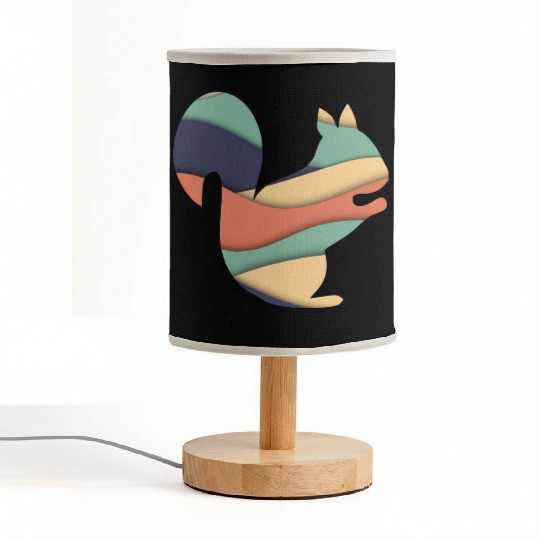 Ochre Squirrel Fabric Lamps