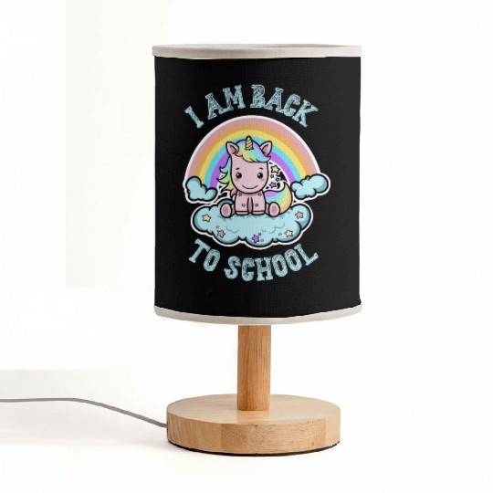 Funny Back to School Kawaii Rainbow Unicorn Fabric Lamps