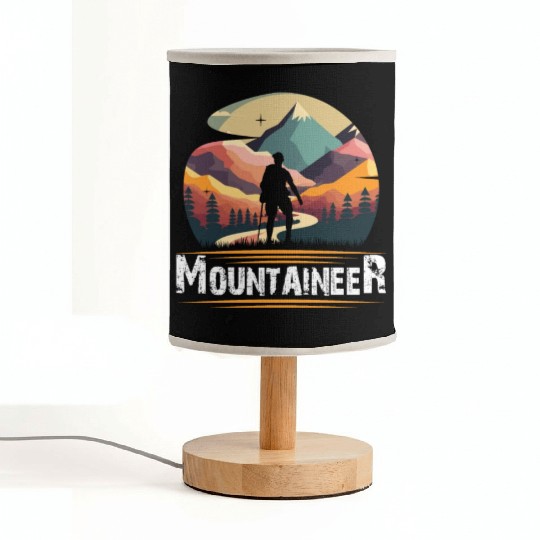 Mountaineer Mountains climbing Hiker Wanderlust Fabric Lamps