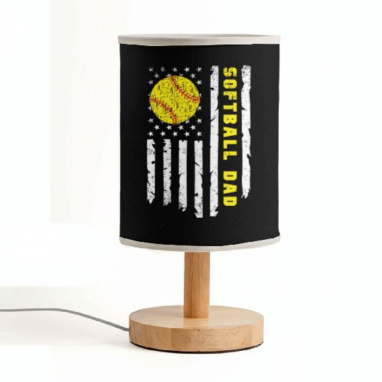 Softball Dad fathers day Fabric Lamps