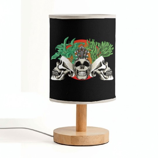 Skull Plant of the blood moon night light Fabric Lamps