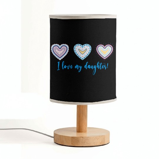 I Love My Daughter Modern Boho Style Fabric Lamps
