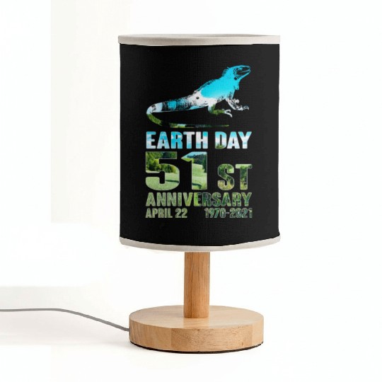 Earth Day 51st Anniversary April 22 Iguana Lover Fabric Lamps