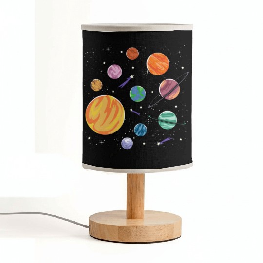 Solar System Planets Science Space Boys Girls Fabric Lamps