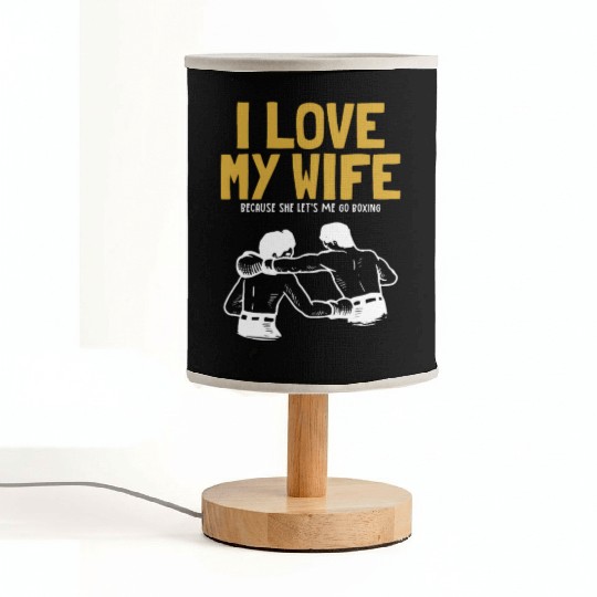 I love my Wife Boxer Kickboxer Fan Professional Fabric Lamps