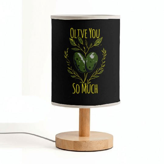 Olive Love Pun Olive Oil I Love You Fabric Lamps