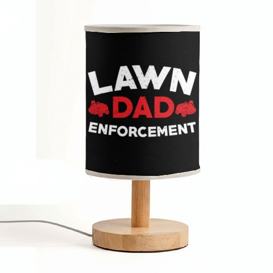 Lawn Enforcement Dad Outfit Cutting Grass Fabric Lamps