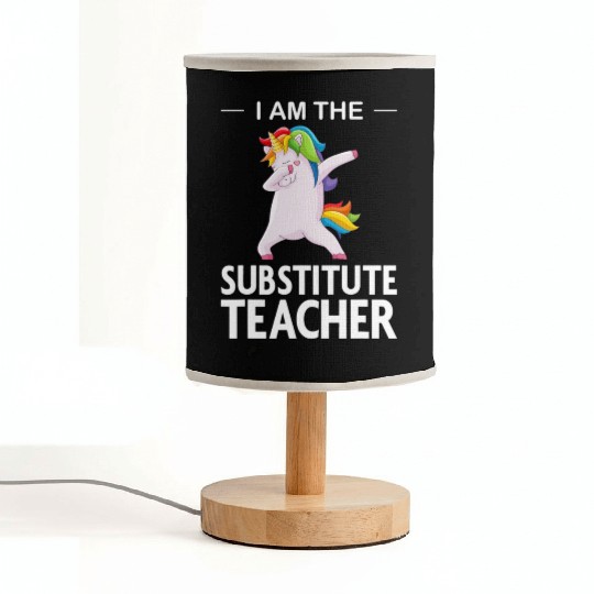 Funny I Am The Substitute Teacher Dabbing Colorful Fabric Lamps