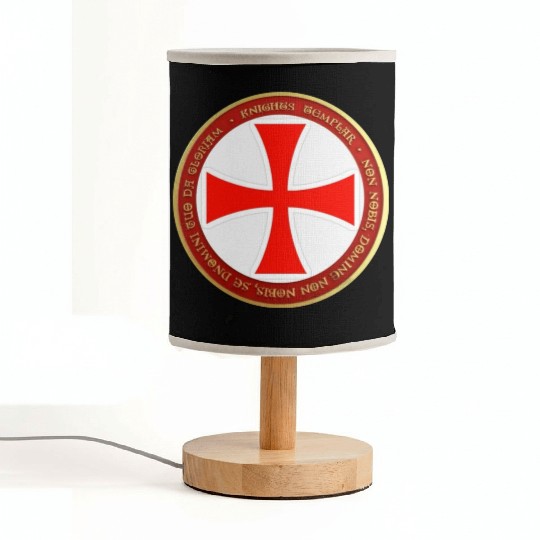Knights templar cross shield Fabric Lamps