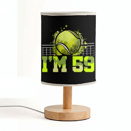 I'm 59 Racket Sports Tennis Player Adult 59th Fabric Lamps