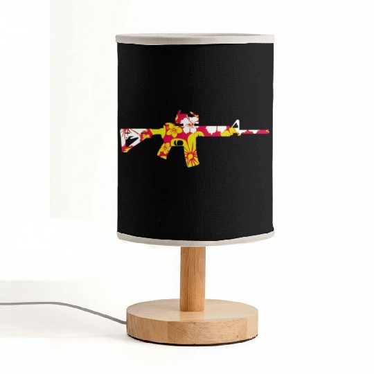 Tropical Gun Lover Firearm Beach Fabric Lamps