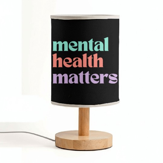 Mental Health Matters | Retro Quote Peach Candy Fabric Lamps
