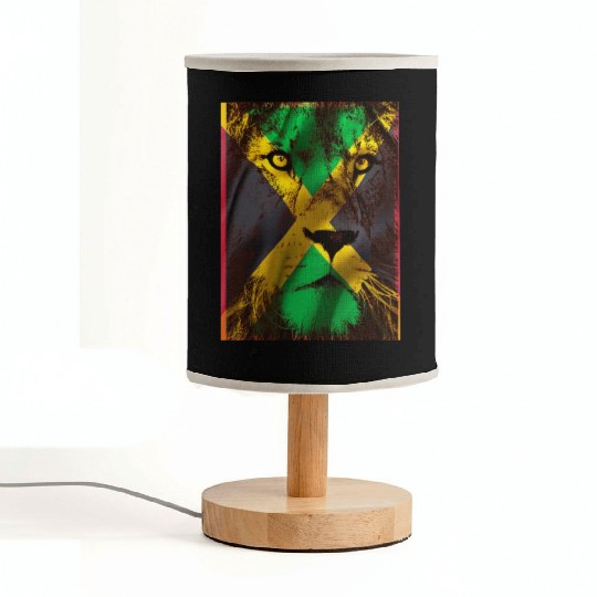 Jamaica Flag with Lion Fabric Lamps