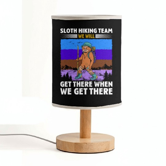 Sloth Hiking Team Wanderlust funny Mountaineer Fabric Lamps