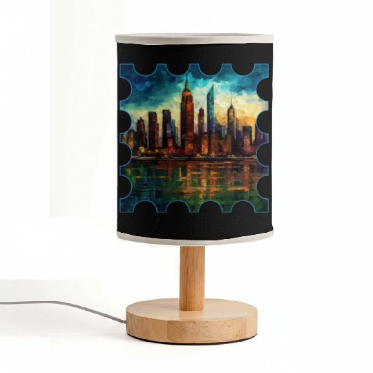 New York skyline Reverie A Symphony of Dreams Fabric Lamps
