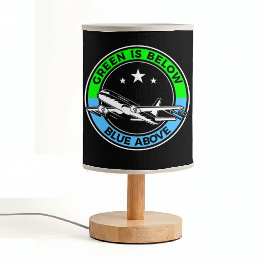 Green Is Below Blue Above Aviation Aviator Pilot Fabric Lamps