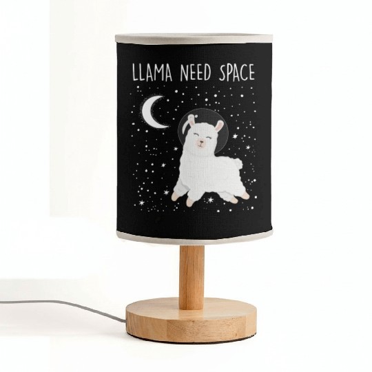 Llama Need Space Funny Llama Lover Animal Joke Fabric Lamps