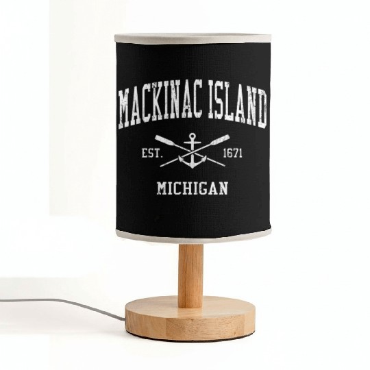 Mackinac Island Mi Crossed Oars Boat Anchor Sports Fabric Lamps