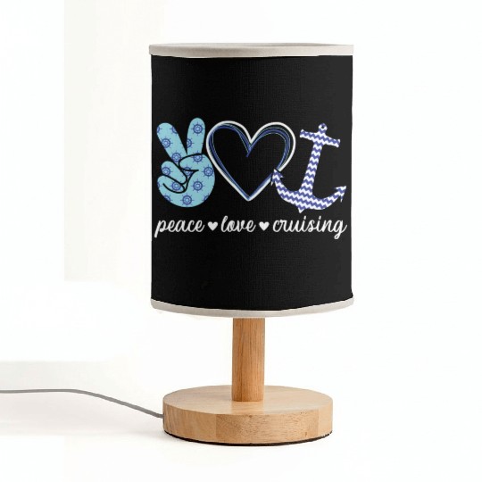 Peace Love And Cruising Ocean Vacation Cruise Ship Fabric Lamps