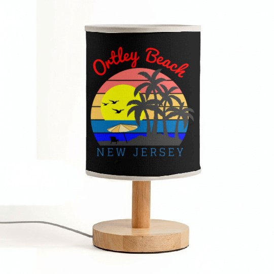 Ortley Beach New Jersey Beach Sunset Fabric Lamps