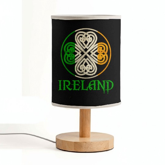Celtic Knot Clover Ireland St Paddys Day Irish 202 Fabric Lamps