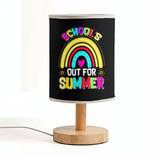 Schools Out For Summer Teacher Last Day Of School Fabric Lamps