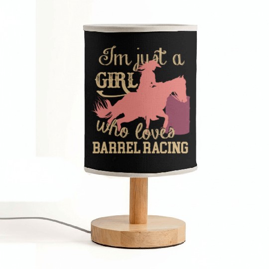 Cowgirl Who Loves Barrel Racing Fabric Lamps