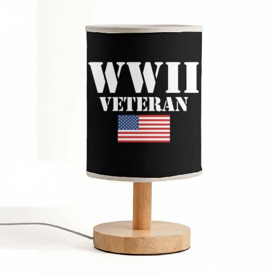 American Patriot Wwii Veteran Military World War 2 Fabric Lamps
