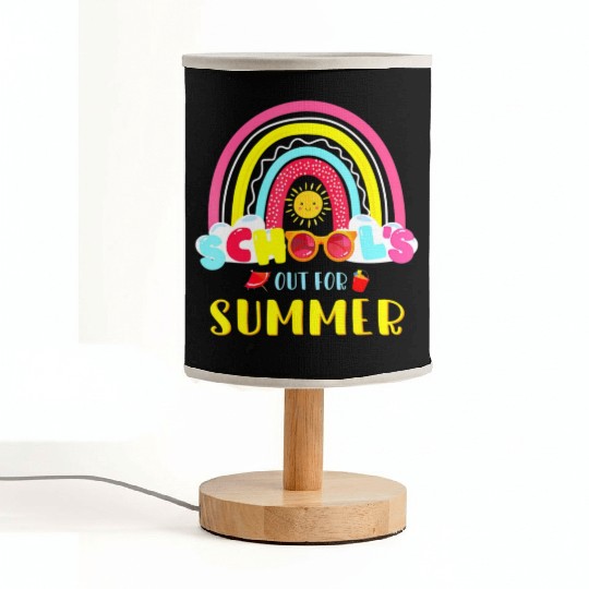 Last Day Of School Schools Out For Summer Teacher Fabric Lamps