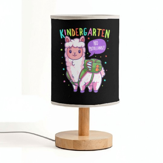 Llama Kindergarten No Probllama Back To School Fabric Lamps