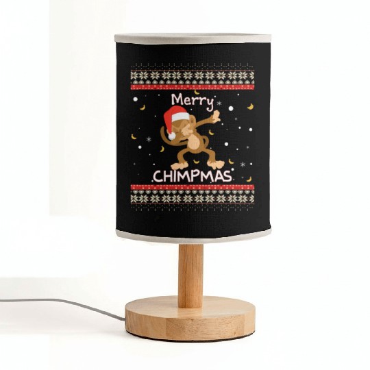 Merry Chipmas Ugly Monkey Jumper Fabric Lamps
