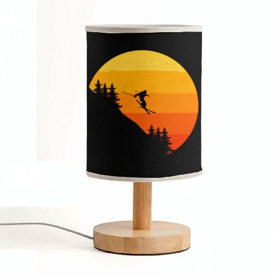 Ski Skiing Skier Ski Fabric Lamps
