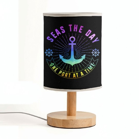 Cruise Seas The Day Family Vacation Fabric Lamps