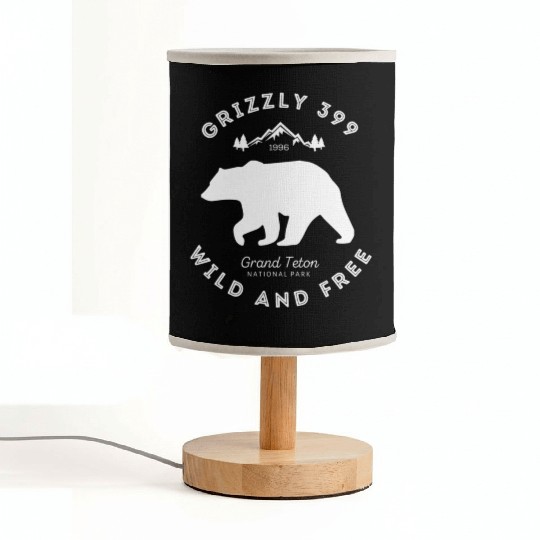 Grizzly 399 Wild Free Grand Teton National Park Fabric Lamps