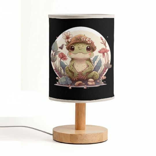 Cute Cottagecore Baby Frog Toad Frog Lovers Fabric Lamps