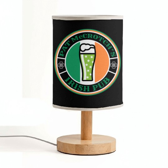 Pat Mccrotch'S Irish Pub Green Beer St Patric Day Fabric Lamps
